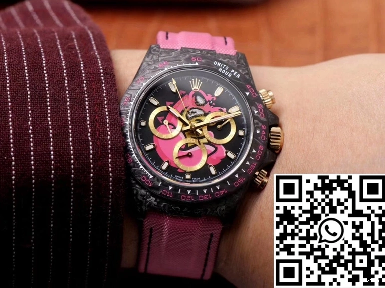 Exploded Edition Daytona Carbon Dragon Chronograph Pink Cosmos Rolex Dial Fiber 1124